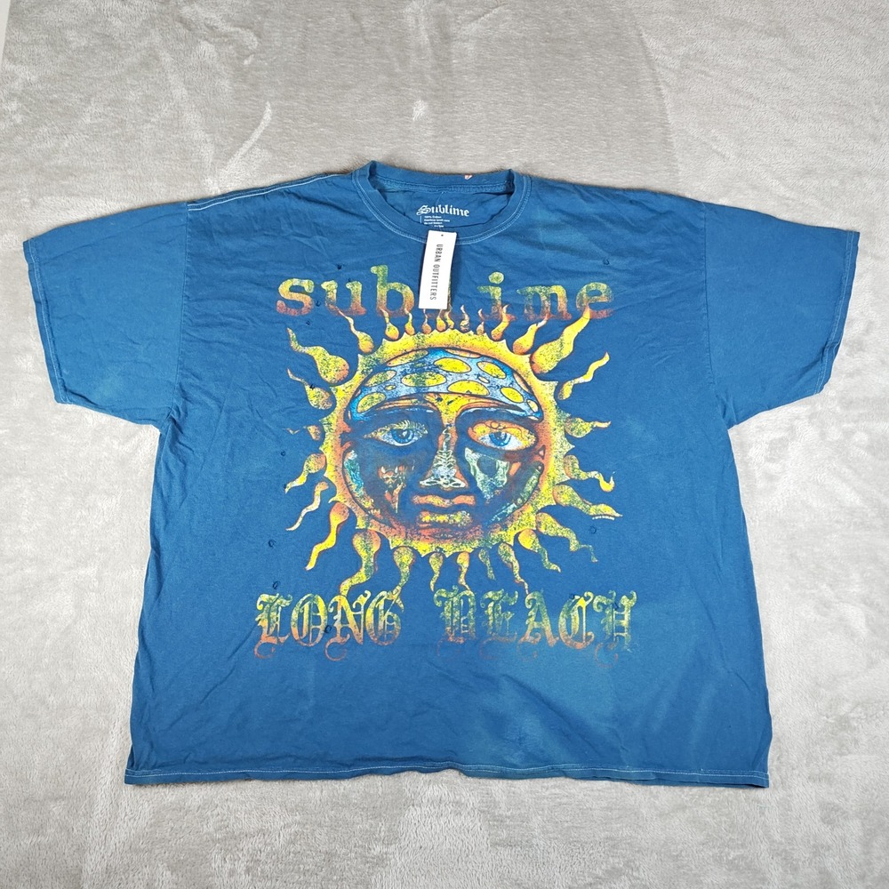 Sublime Shirt Men One Size XL Oversized Sun Long Beach Distressed Band Music New